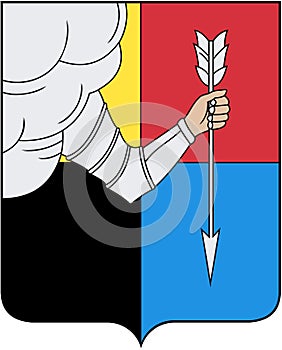 Coat of arms of the Dolgorukovsky district. Lipetsk region. Russia