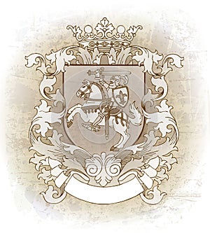 Coat of arms drawn by hand