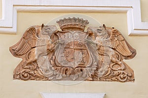 Coat of arms at the entrance of Trakoscan Castle