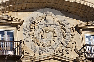 Coat of arms in Espinosa de los Monteros photo
