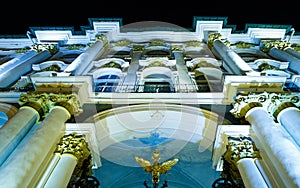 The coat of arms on gates of the Winter Palace, St. Petersburg, Russia