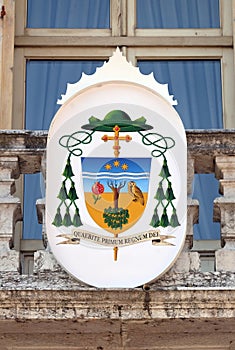 Coat of Arms of Gianmarco Busca bishop of Mantua, Italy photo