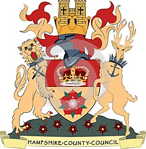 Coat of arms of Hampshire in England