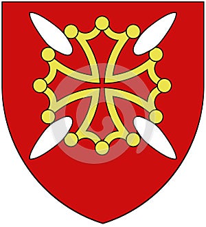 Coat of arms of the Haute-Garonne department. France