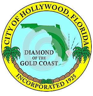 Coat of arms of Hollywood in Broward County, USA photo