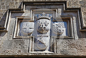 Coat of Arms of a Hospitaller Knight in Rhodes, Greece photo