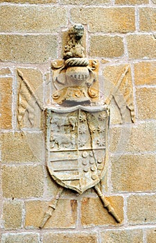 Coat of Arms, House Palace of Becerra, CÃ¡ceres, Spain, Extremadura, Spain