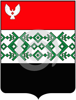 Coat of arms of the Kizner district. Udmurtia