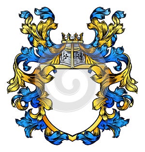 Coat of Arms Knight Crest Heraldic Family Shield