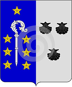 Coat of arms of the Lahn commune. Belgium