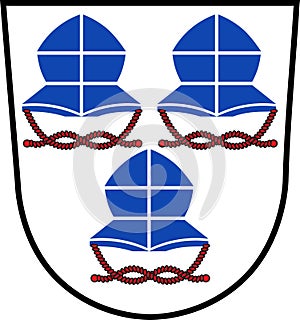 Coat of arms of Landshut is a town in Bavaria of Germany