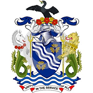 Coat of arms of Merseyside in England