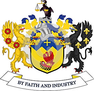 Coat of arms of the METROPOLITAN BOROUGH OF KNOWSLEY, MERSEYSIDE