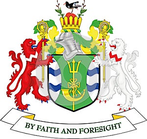 Coat of arms of the METROPOLITAN BOROUGH OF WIRRAL, MERSEYSIDE