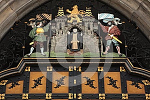 Coat of arms of Munich on the Neues Rathaus