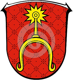 Coat of arms of the municipality of Sulzbach. Germany. photo