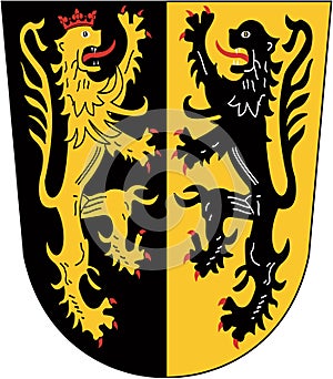 Coat of arms of the MÃ¼hldorf am Inn district. Germany