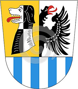 Coat of arms of the Neustadt an der Aisch Bad Windsheim district. Germany