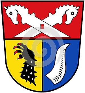 Coat of arms of the Nienburg district. Germany photo