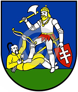 Coat of arms of the Nitryansky Territory. Slovakia