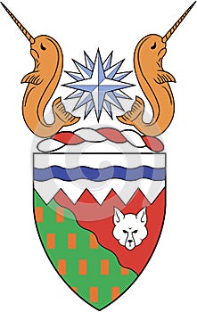 Coat of arms of the North-Western territories. Canada