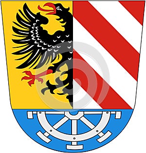 Coat of arms of the Nuremberger Land region. Germany