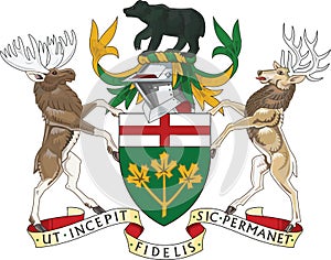 Coat of arms of ONTARIO, CANADA