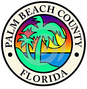 Coat of arms of Palm Beach County in Florida, USA