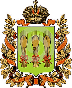 Coat of arms of the Penza region. Russia