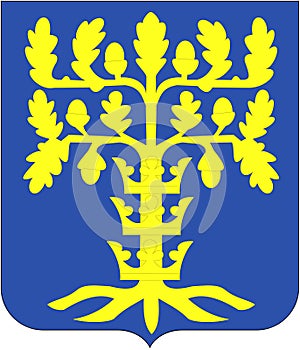 Coat of arms of the province of Blekinge. Sweden