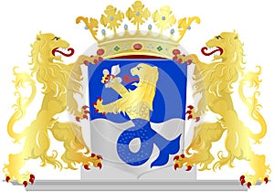 Coat of arms of the province of Flevoland. Netherlands.