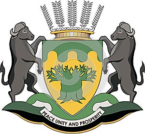 Coat of arms of the province of Limpopo. SOUTH AFRICA.