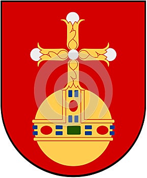 Coat of arms of the province of Uppland. Sweden.