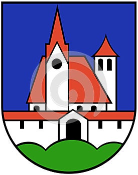 Coat of arms of Rankweil. Austria