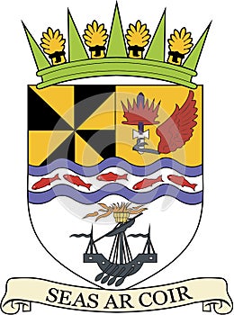 Coat of arms of the region of Argyll and Bute. Scotland