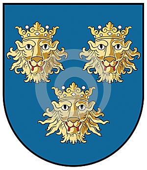 Coat of arms of the region of Dalmatia. Croatia