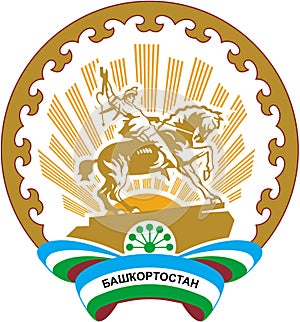 Coat of arms of the Republic of Bashkiria. Russia