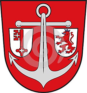 Coat of arms of Rodenkirchen in Cologne of North Rhine-Westphalia, Germany photo