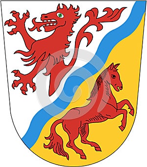Coat of arms of the Rottal Inn area. Germany