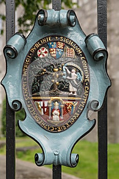 Coat of Arms of Saint Patrick Cathedral, Dublin Ireland.