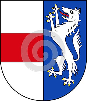 Coat of arms of Sankt Poelten in Lower Austria of Austria photo