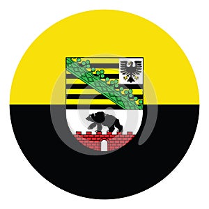Coat of arms of Saxony Anhalt flag vector illustration isolated. Germany state. Sachen Anhalt flag.