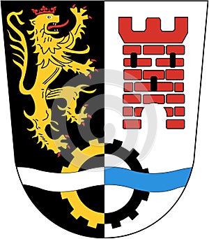 Coat of arms of the Schwandorf district. Germany
