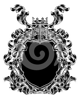 Coat of Arms Scroll Shield Royal Crest