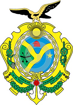 Coat of arms of the state of Amazonas. Brazil.