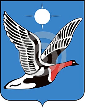 Coat of arms of the Taimyr Dolgan-Nenets district. Russia