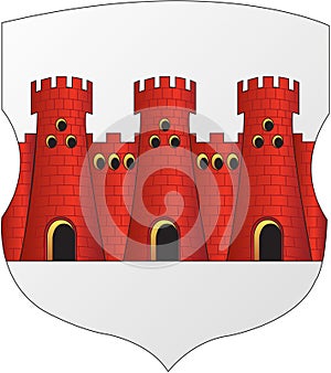 Coat of arms of the urban village of Surazh. Belarus