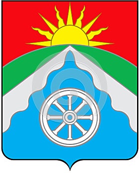 Coat of arms of the Verkhovsky region. Oryol Region. Russia