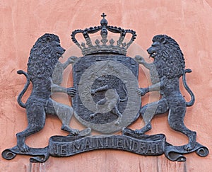 Coat of Arms on Wall in Gamla Stan, Stockholm