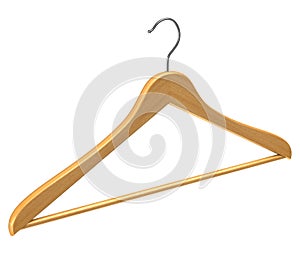 Coat hanger isolated on white
